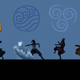 The four elements and those who can wield them in the show